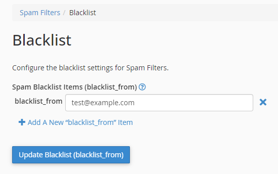 Blacklist Email ID