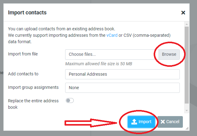 Import CSV