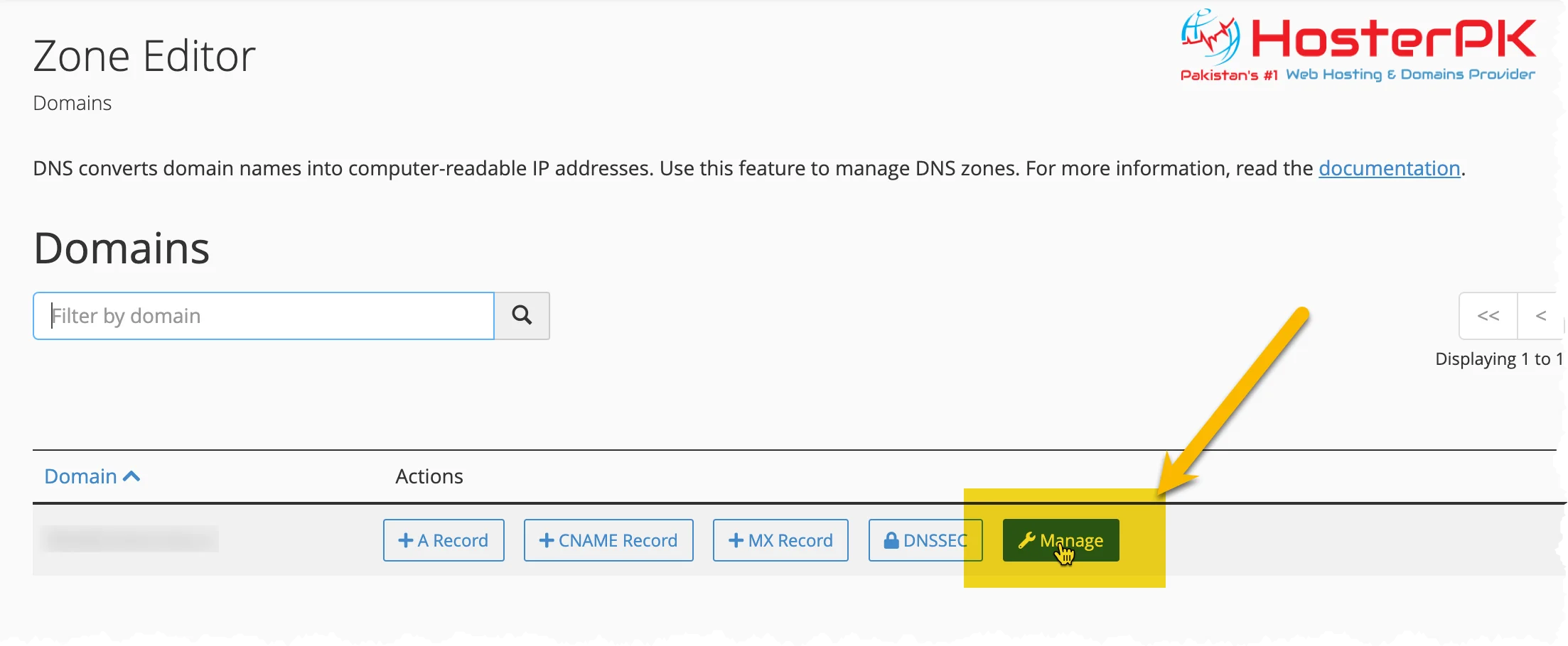 cPanel - Zone Editor - 2